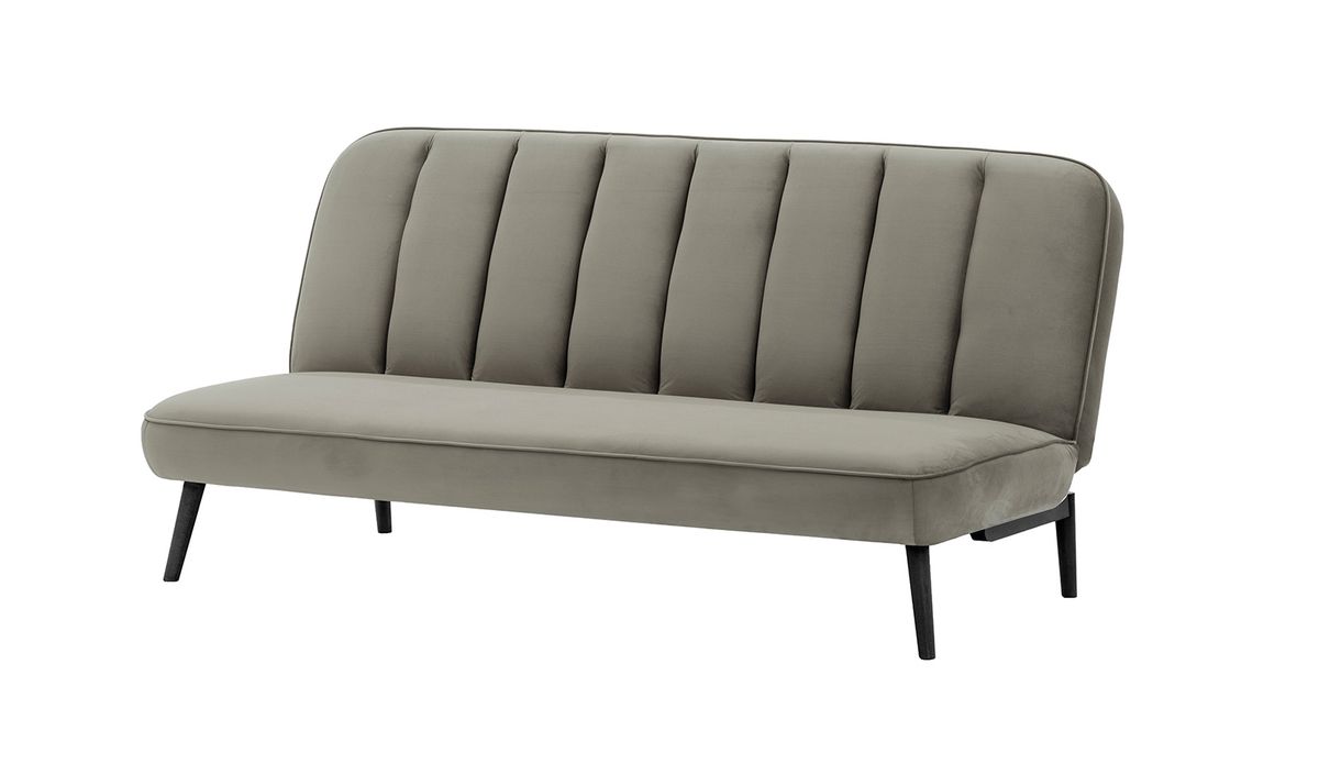 Canapé convertible click-clack Lull, gris éléphant - Velluto 17, Couleur des pieds: Noir