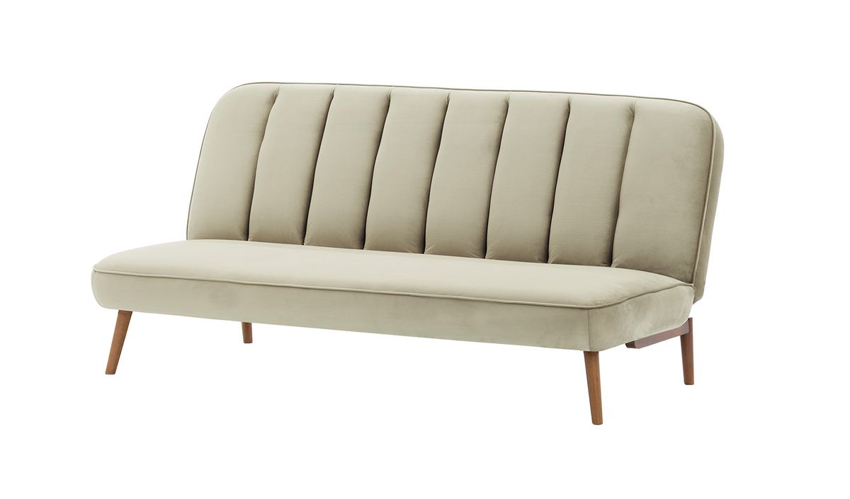 Canapé convertible click-clack Lull, beige - Velluto 3, Couleur des pieds: aveo