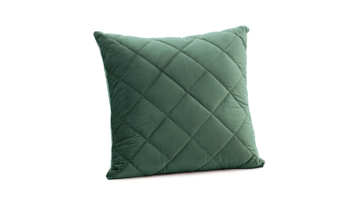 Coussin en velours matelassé 45x45 cm, bleu - Velluto 12