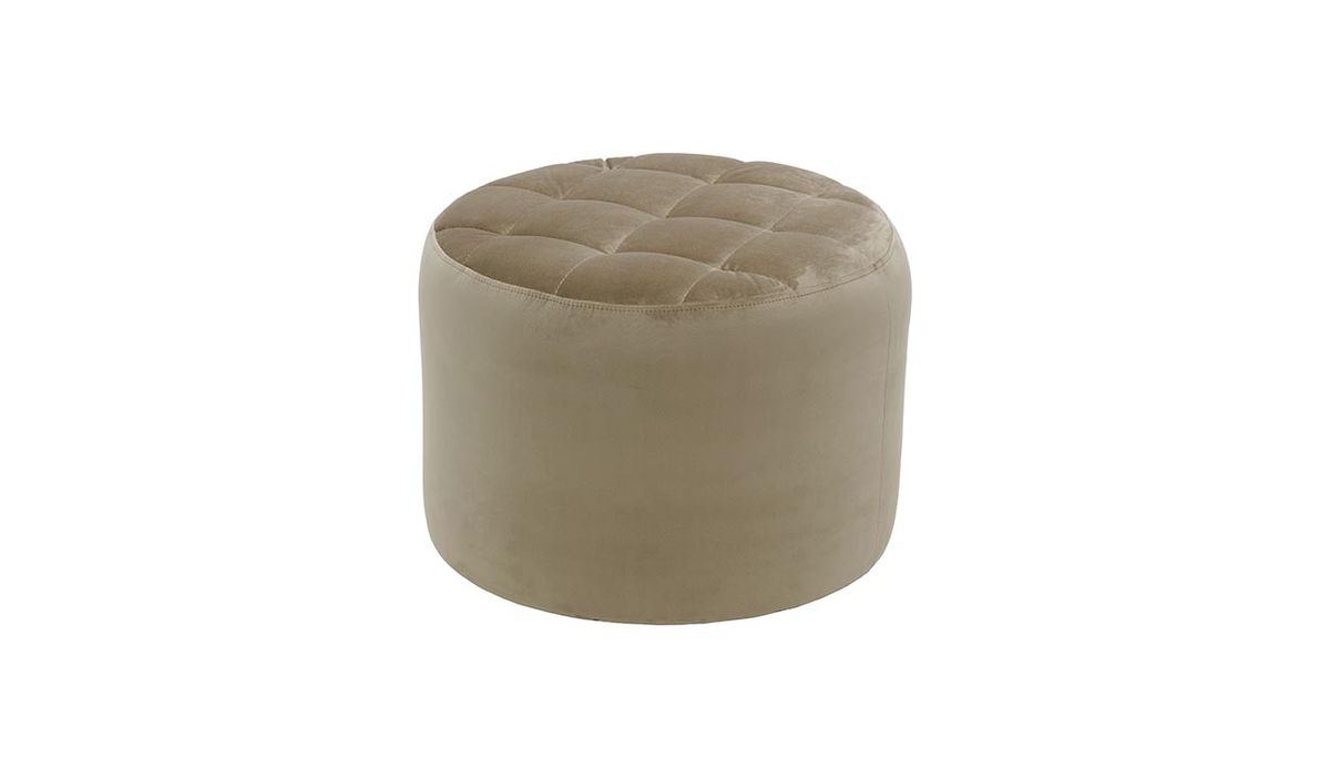 Petit pouf rond avec coutures Flair