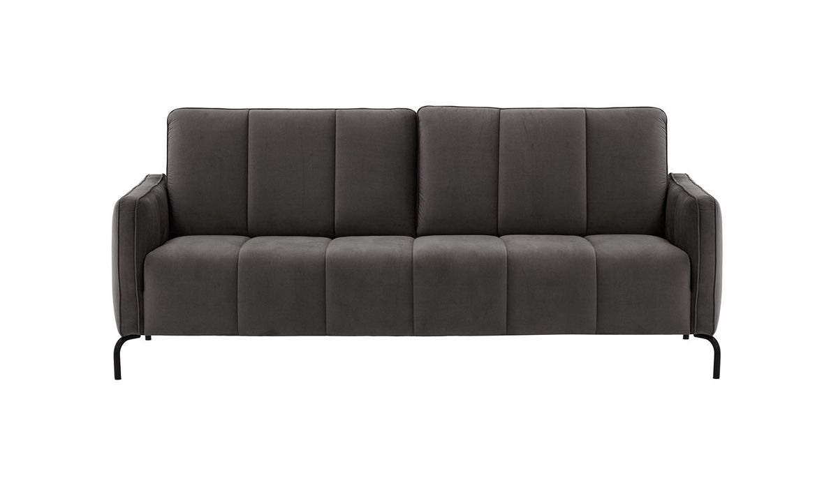 Canapé trois places Opus Velvet, graphite - Velluto 19