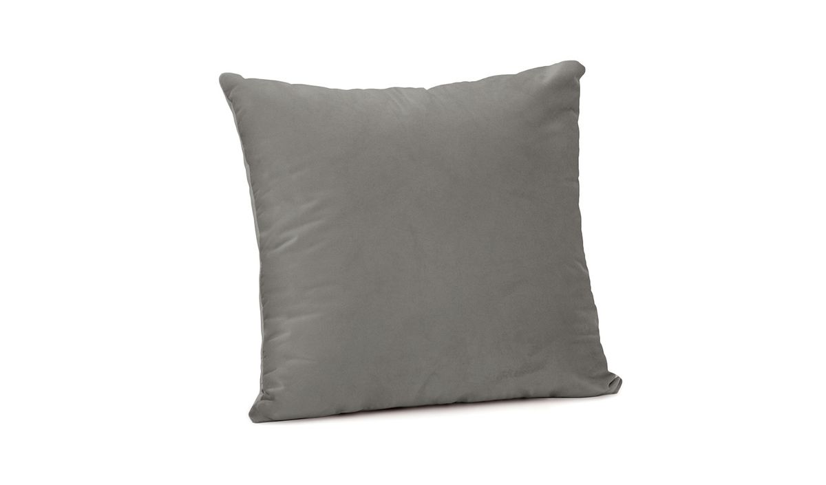 Coussin en velours 45x45 cm, gris clair - Velluto 15