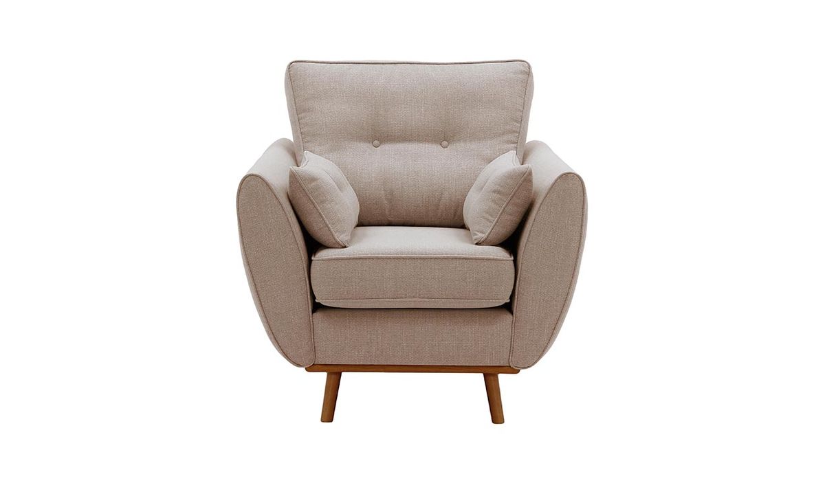 Fauteuil Zinola, rose poudré - Ronda 61, Couleur des pieds: aveo