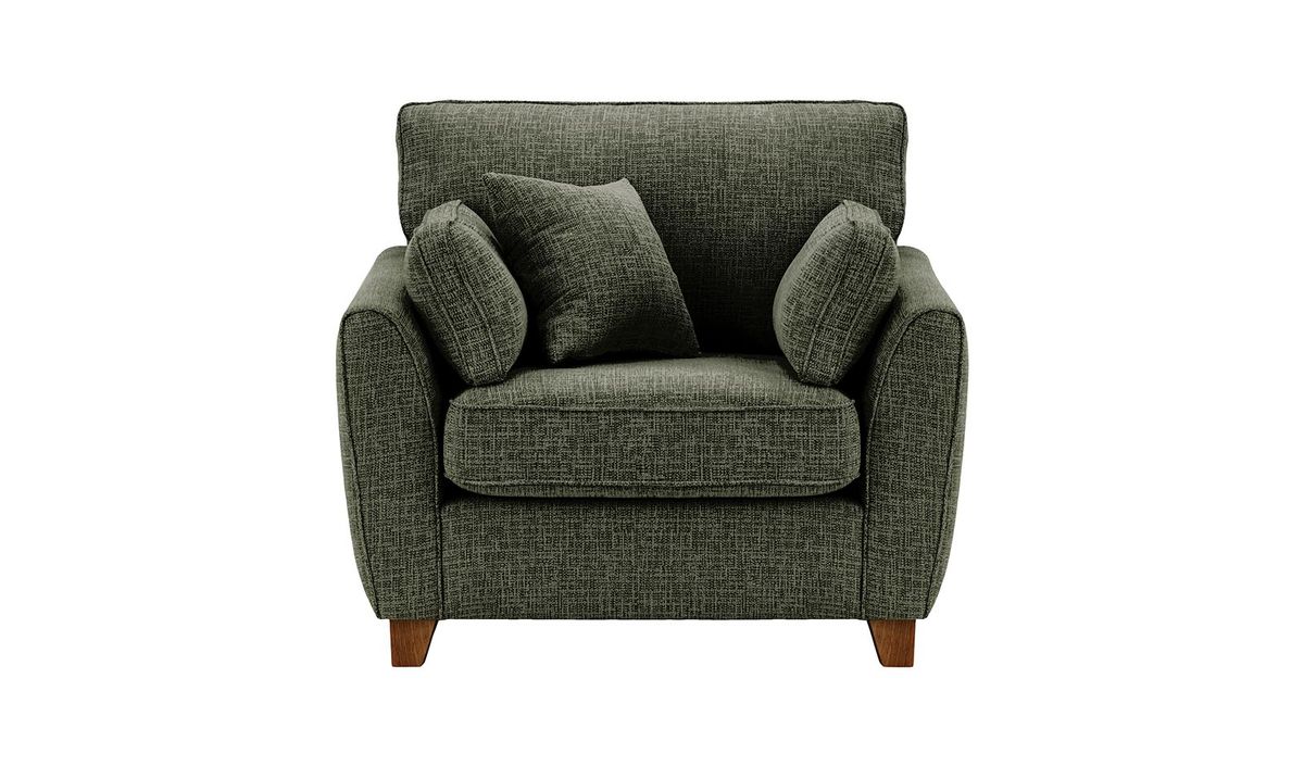 Fauteuil James, Vitolini 097-1714 - Gris, Couleur des pieds: Chêne foncé