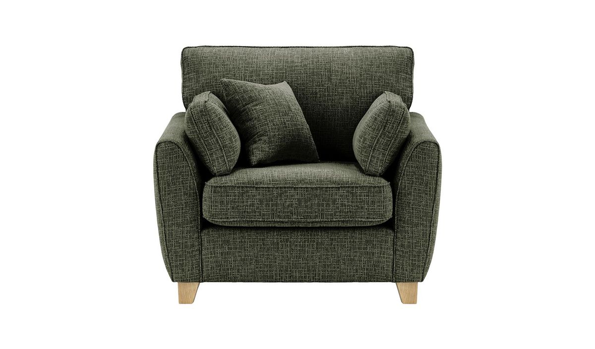 Fauteuil James, Vitolini 097-1714 - Gris, Couleur des pieds: Noir wax