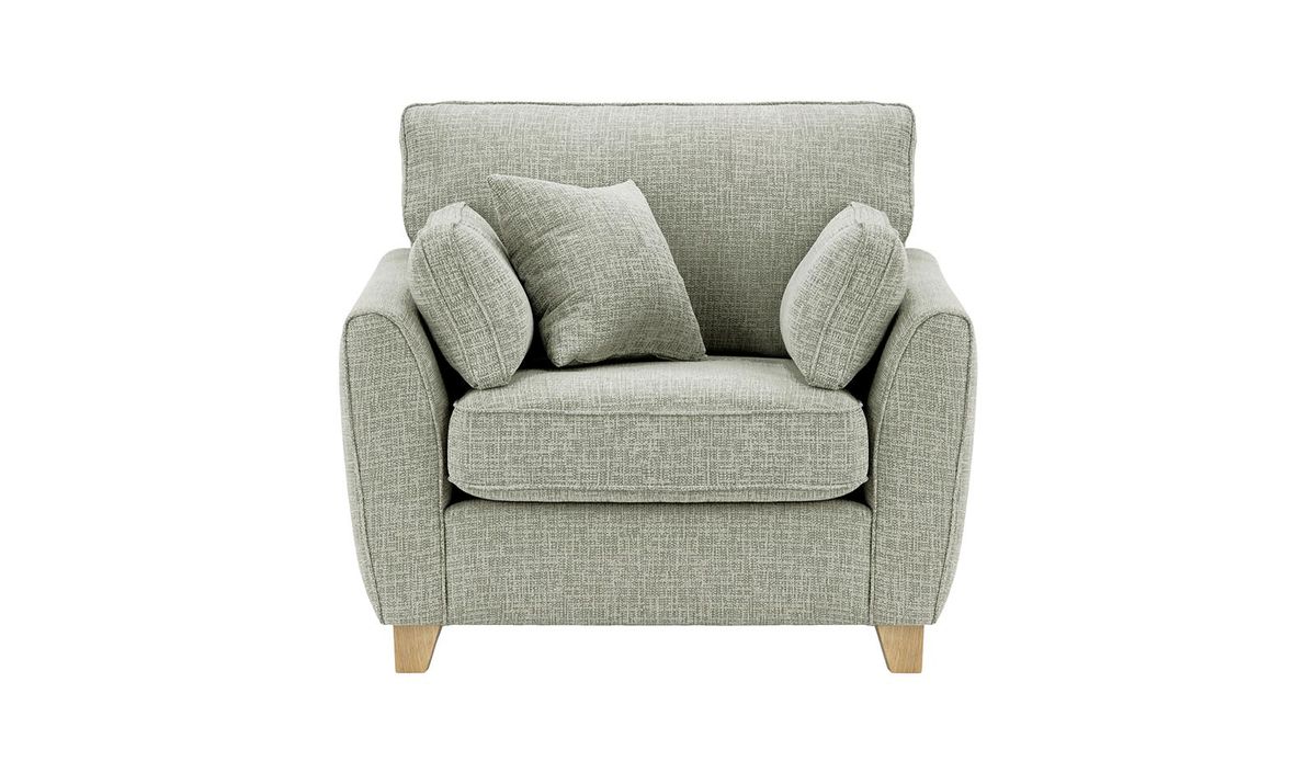 Fauteuil James, Vitolini 335-0723 - Gris Clair, Couleur des pieds: Noir wax