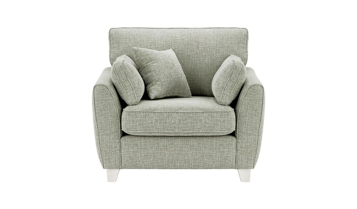Fauteuil James, Vitolini 335-0723 - Gris Clair, Couleur des pieds: Blanc