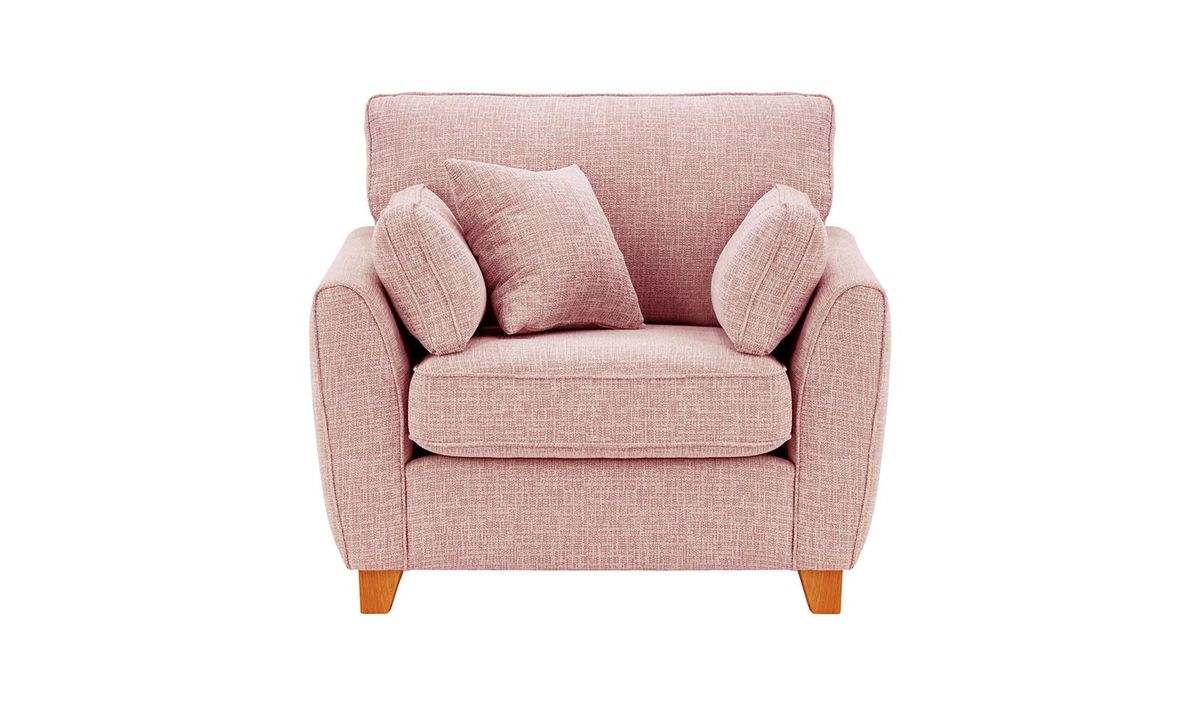 Fauteuil James, Vitolini 336-1036 - Rose, Couleur des pieds: aveo
