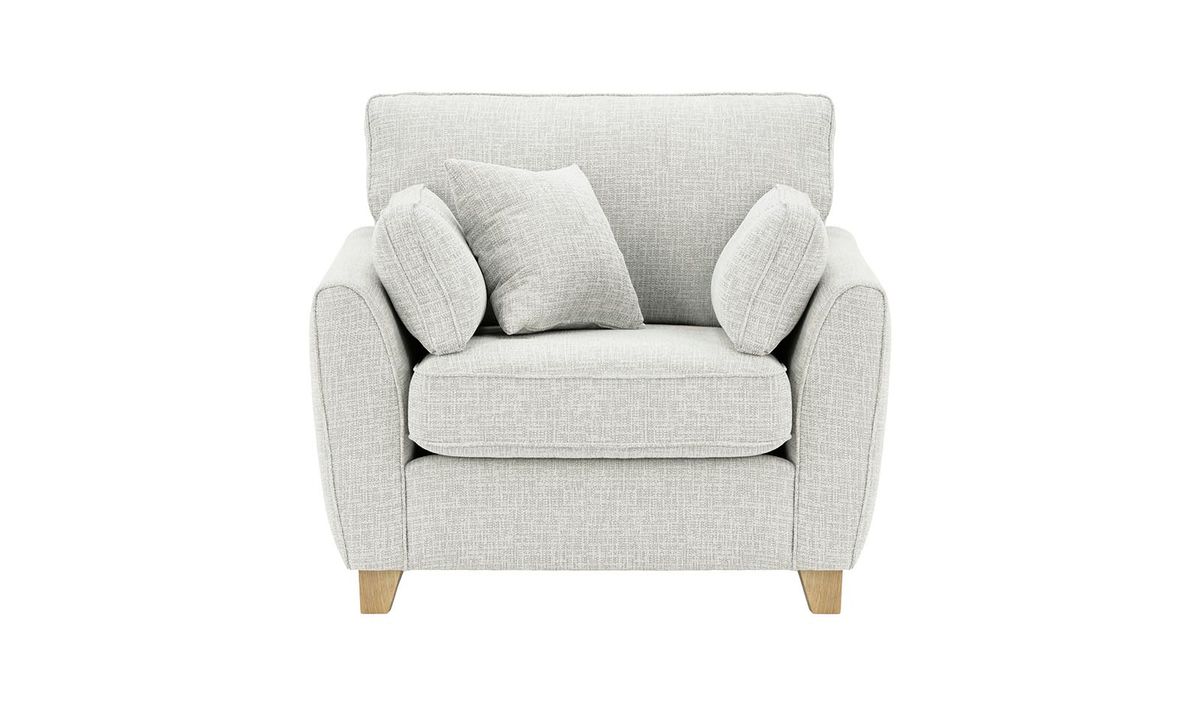 Fauteuil James, Vitolini 361-0104 - Blanc, Couleur des pieds: Noir wax