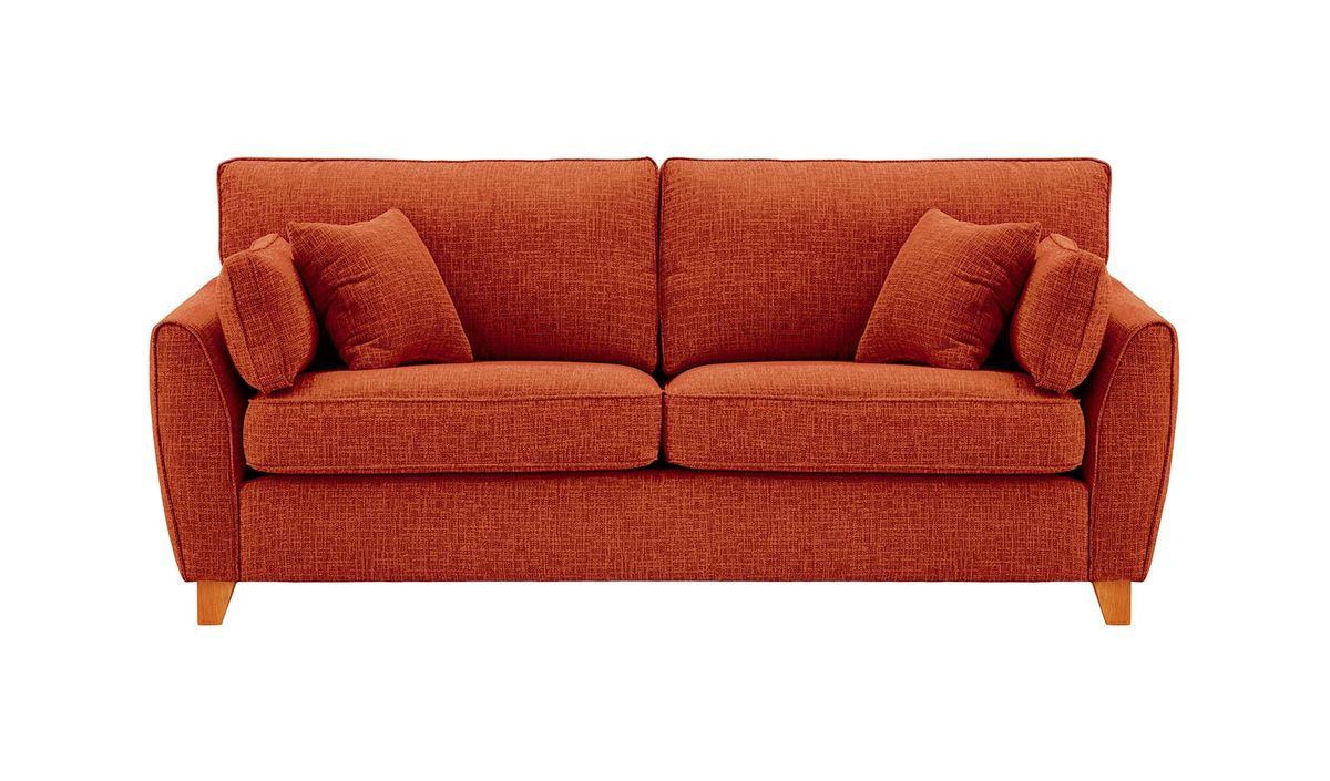 Canapé James trois places, Vitolini 337-0706 - Terracota, Couleur des pieds: aveo