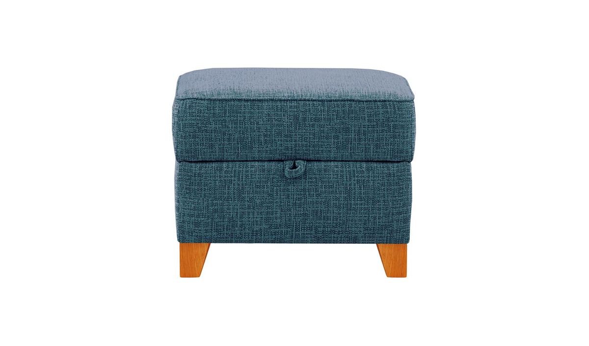 Pouf avec rangement James, Vitolini 335-0722 - Bleu Marine, Couleur des pieds: aveo