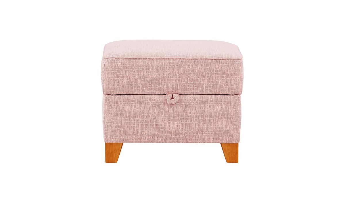 Pouf avec rangement James, Vitolini 336-1036 - Rose, Couleur des pieds: aveo