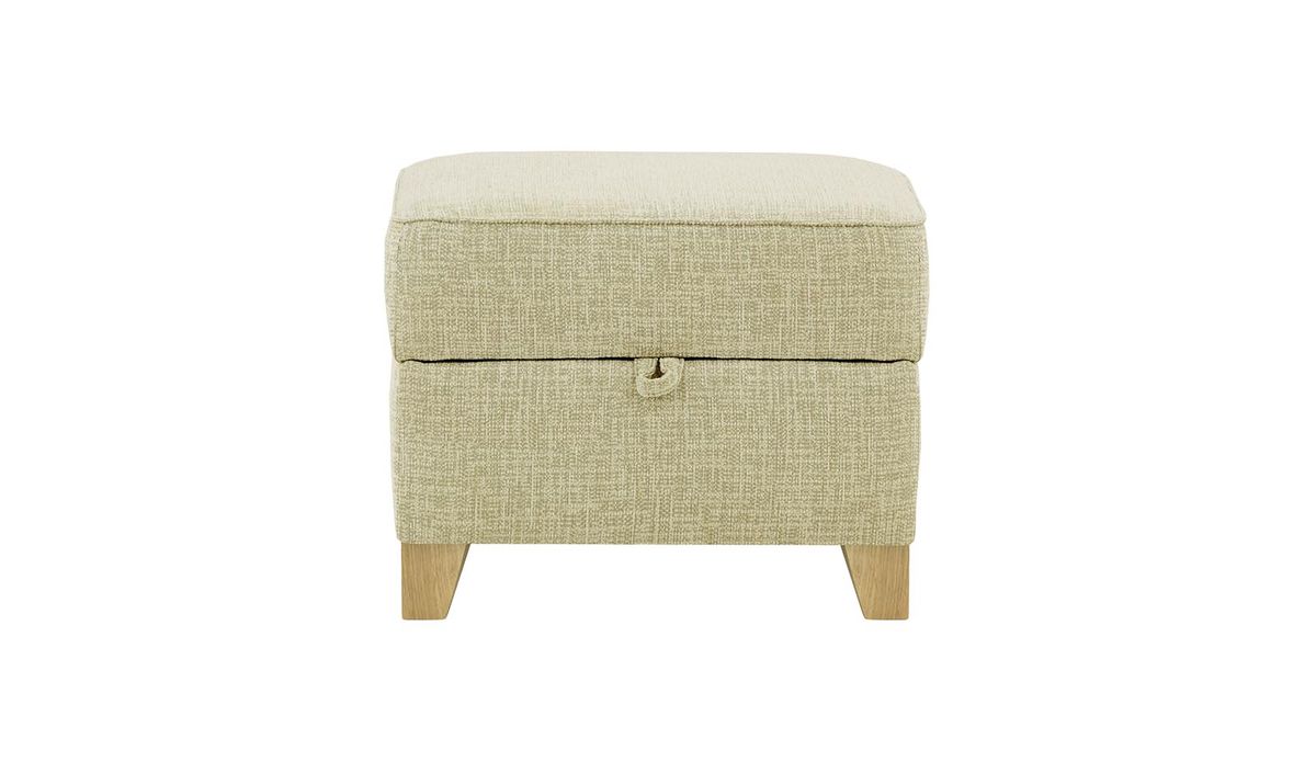 Pouf avec rangement James, Vitolini 337-0708 - Vison, Couleur des pieds: Noir wax