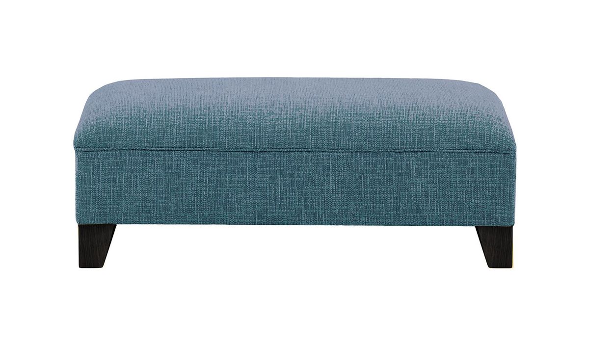 Pouf James, Vitolini 335-0722 - Bleu Marine, Couleur des pieds: Noir