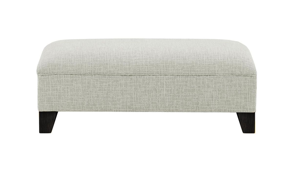 Pouf James, Vitolini 335-0723 - Gris Clair, Couleur des pieds: Noir