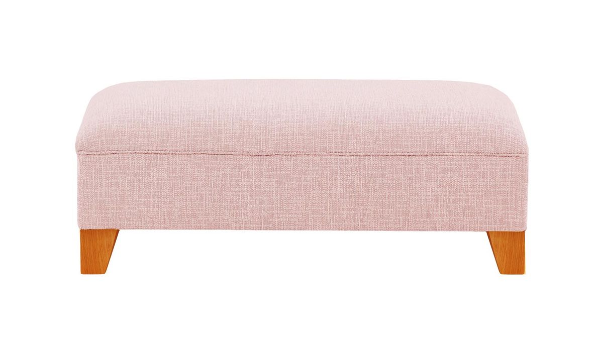 Pouf James, Vitolini 336-1036 - Rose, Couleur des pieds: aveo
