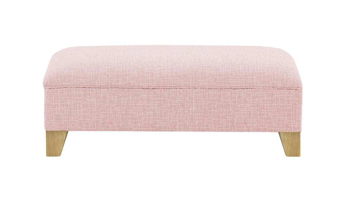 Pouf James, Vitolini 336-1036 - Rose, Couleur des pieds: Noir wax