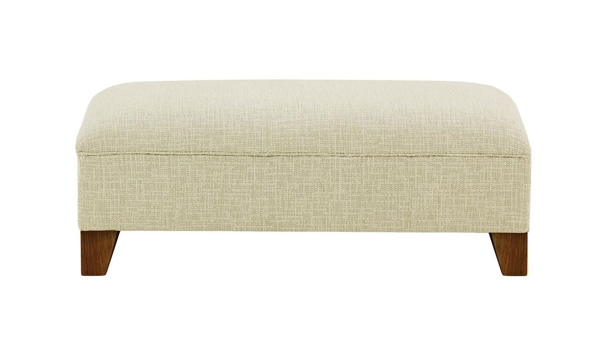 Pouf James, Vitolini 337-0708 - Vison, Couleur des pieds: Chêne foncé