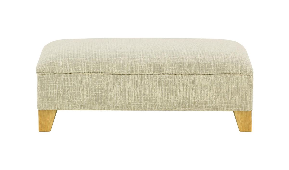 Pouf James, Vitolini 337-0708 - Vison, Couleur des pieds: Chêne clair