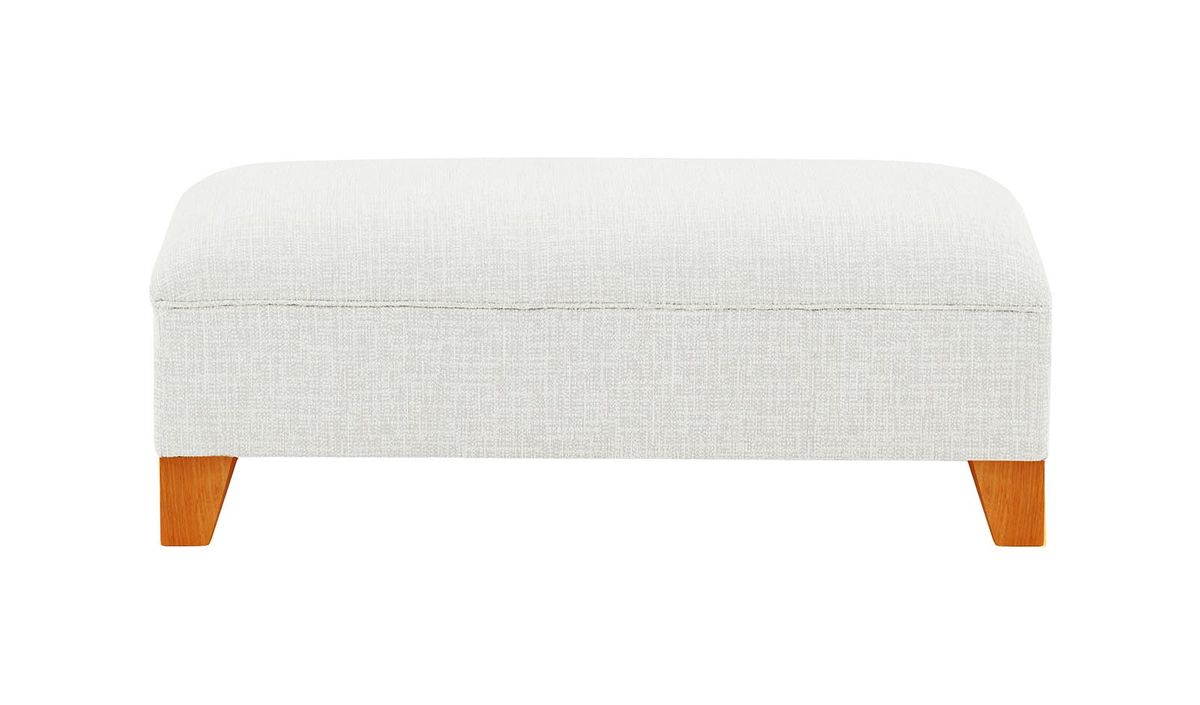 Pouf James, Vitolini 361-0104 - Blanc, Couleur des pieds: aveo
