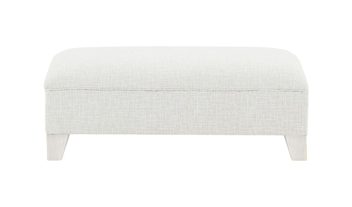 Pouf James, Vitolini 361-0104 - Blanc, Couleur des pieds: Blanc