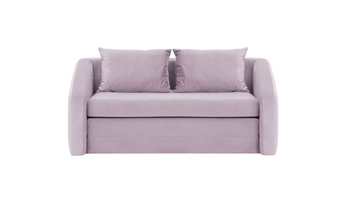 Alma – Canapé convertible 2,5 places, lila/rose - Velluto 14