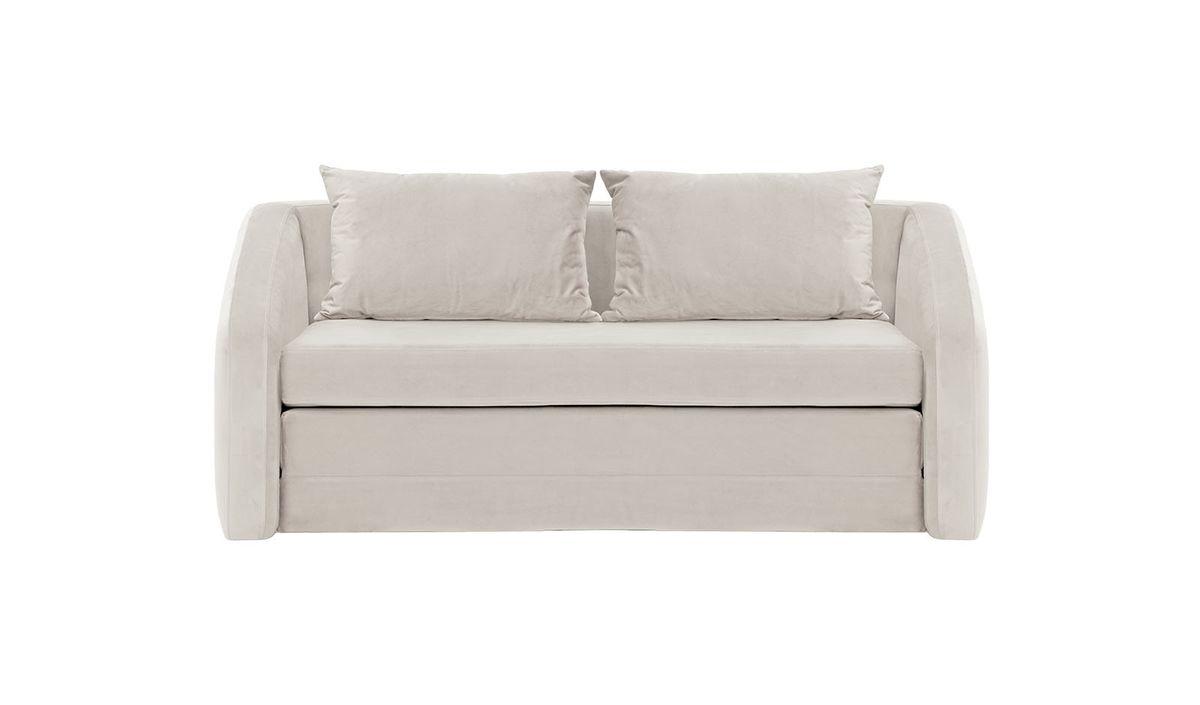 Alma  - Canapé convertible trois places, beige clair - Velluto 2