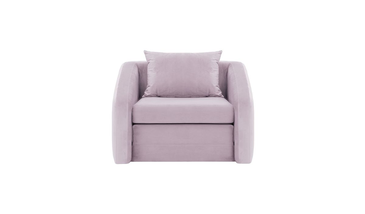 Alma - Fauteuil convertible, lila/rose - Velluto 14