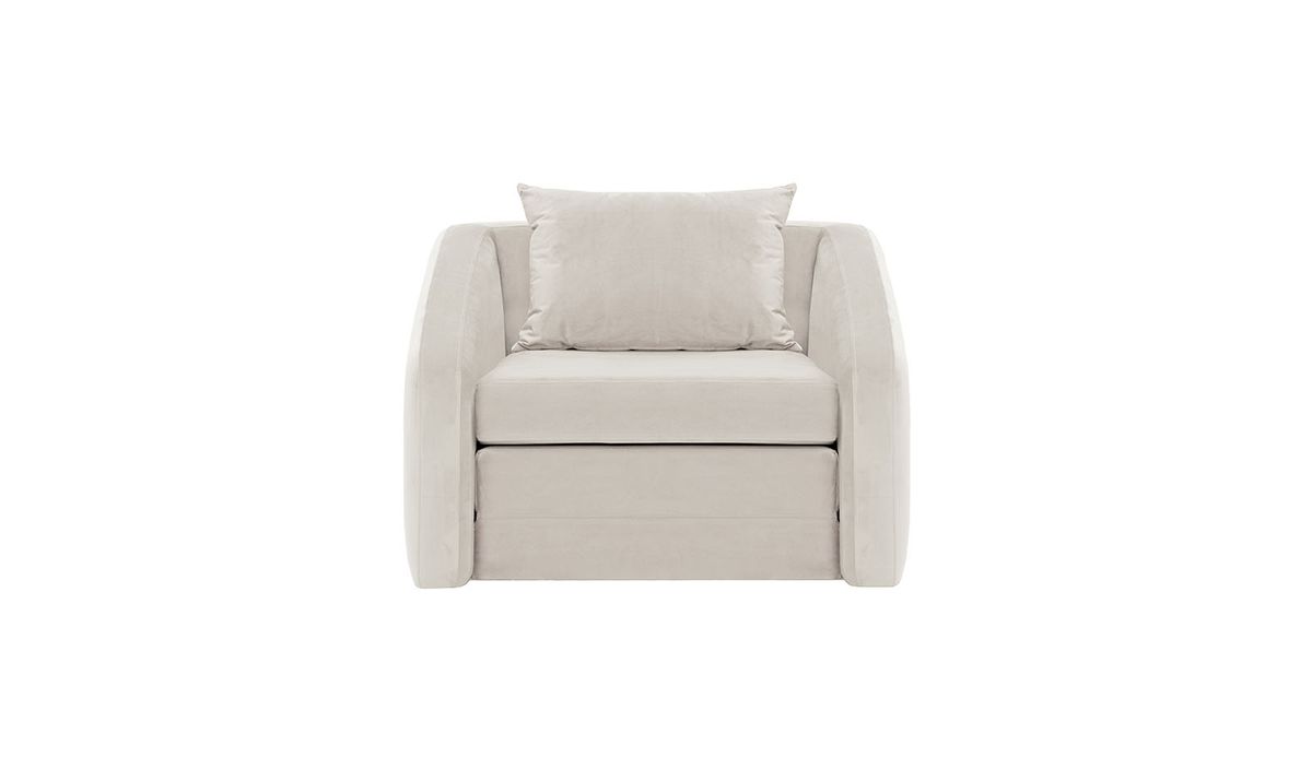 Alma - Fauteuil convertible, beige clair - Velluto 2