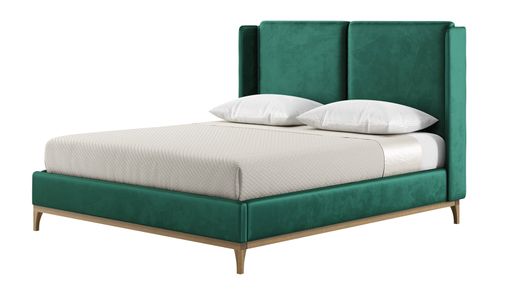 Lit Emily 180x200 cm avec tête de lit moderne et panneaux latéraux