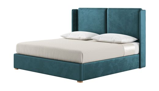 Lit Felix 200x200 cm avec tête de lit moderne et panneaux latéraux