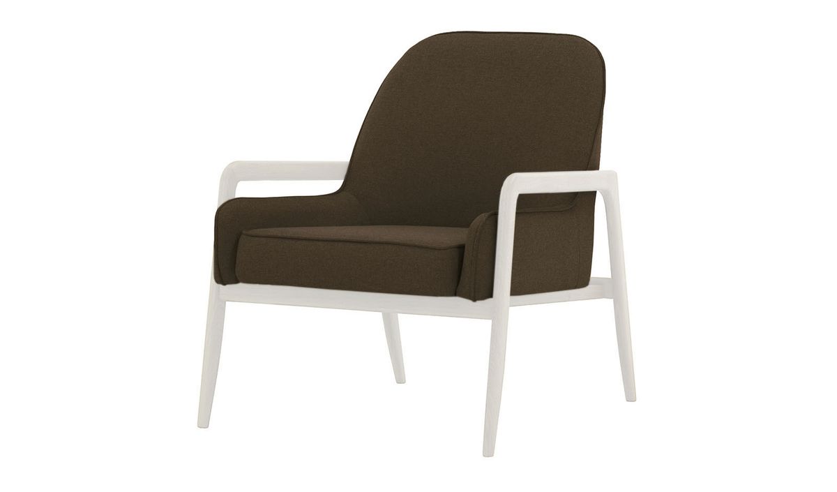 Fauteuil Turin, Malmo 28, Couleur des pieds: Blanc