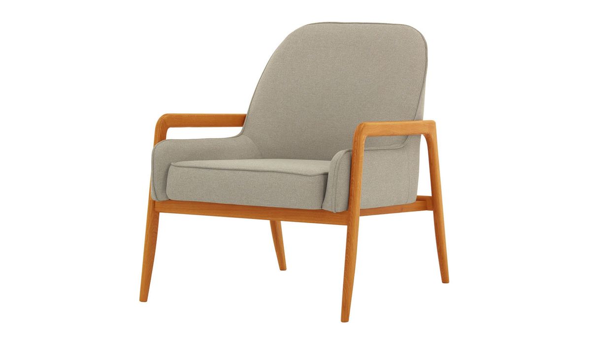 Fauteuil Turin, beige - Malmo 8, Couleur des pieds: aveo