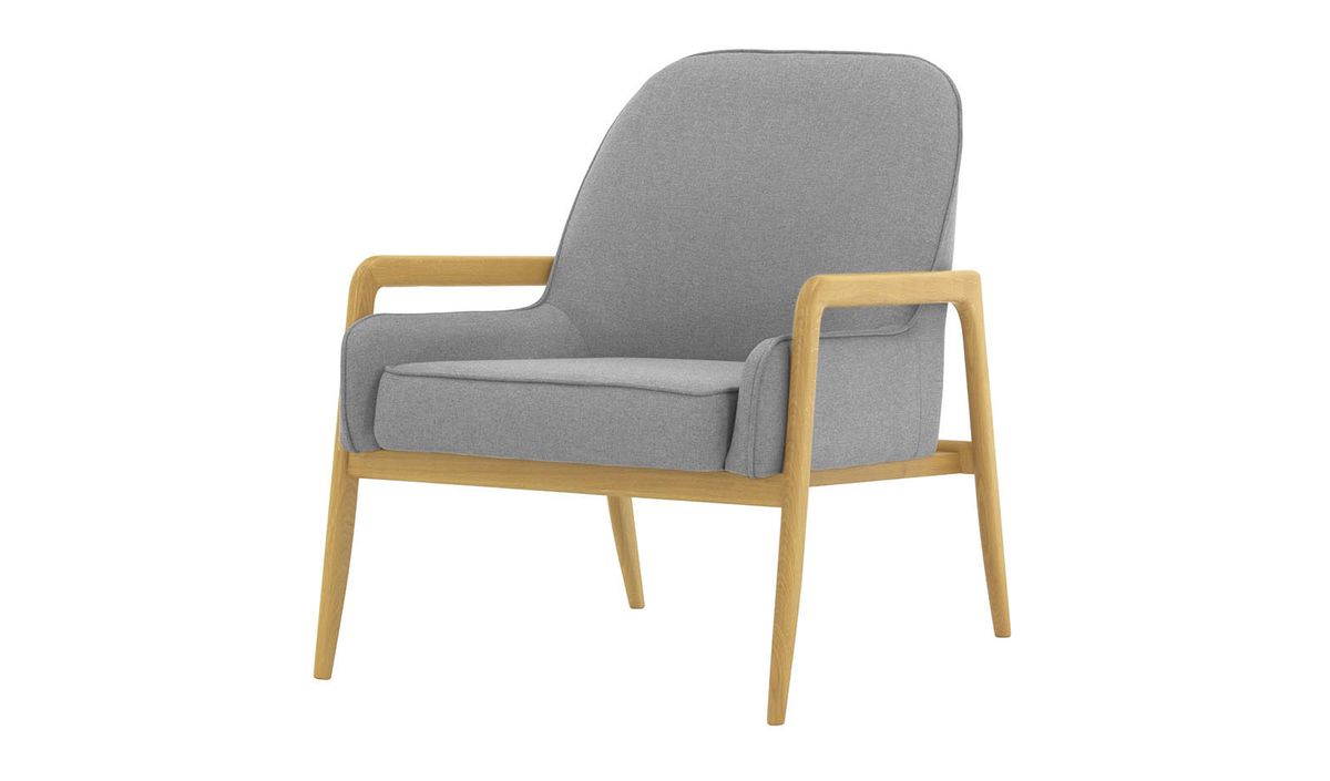 Fauteuil Turin, Malmo 90, Couleur des pieds: Chêne clair