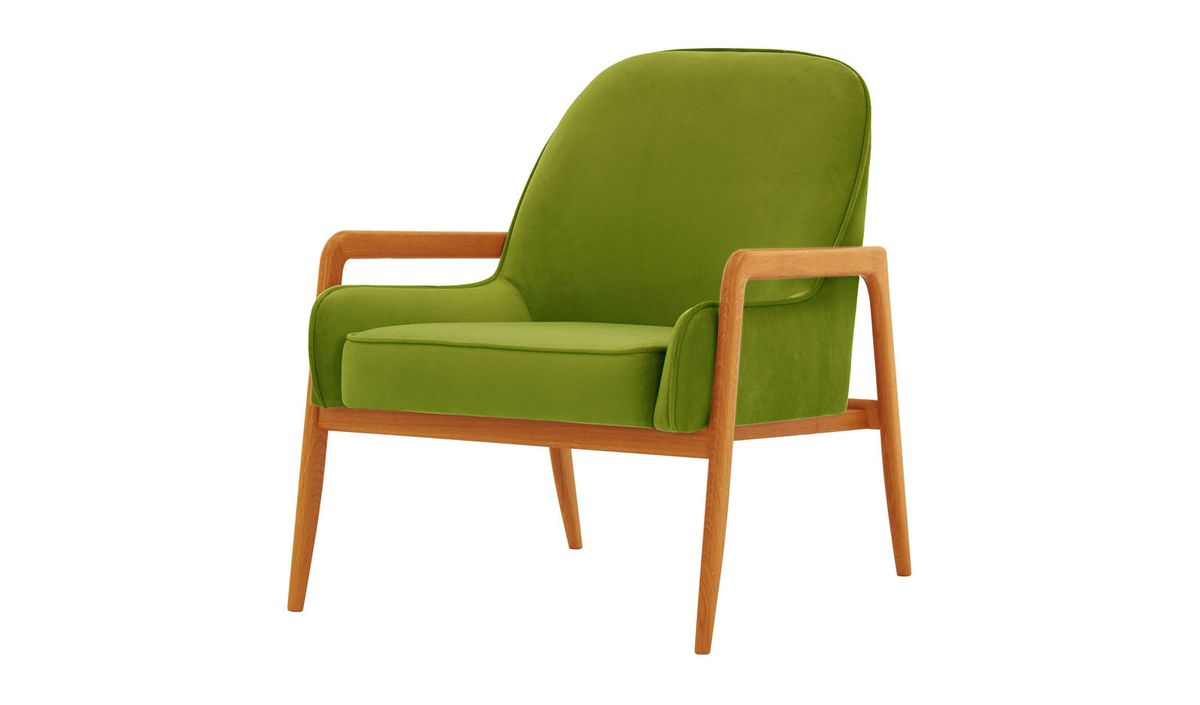 Fauteuil Turin, olive - Velluto 9, Couleur des pieds: aveo