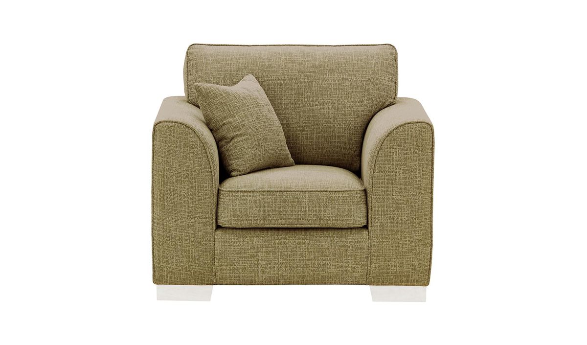 Fauteuil Avos, Vitolini 256-0624 - Marron Clair, Couleur des pieds: Blanc