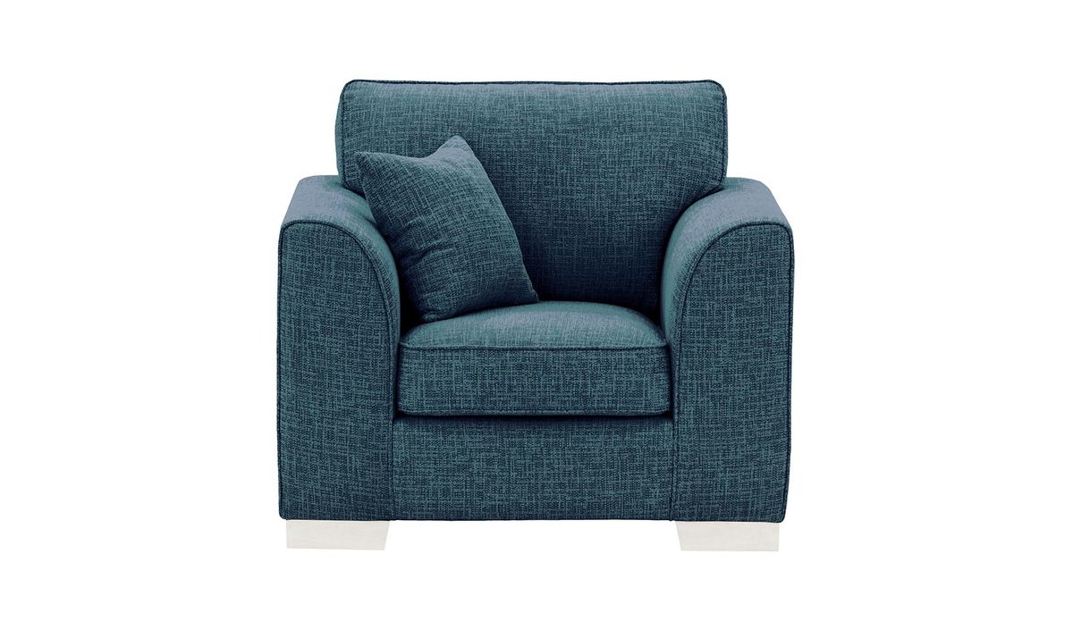 Fauteuil Avos, Vitolini 335-0722 - Bleu Marine, Couleur des pieds: Blanc