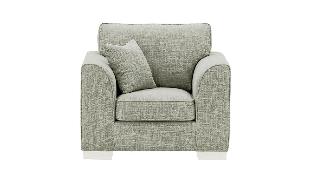 Fauteuil Avos, Vitolini 335-0723 - Gris Clair, Couleur des pieds: Blanc