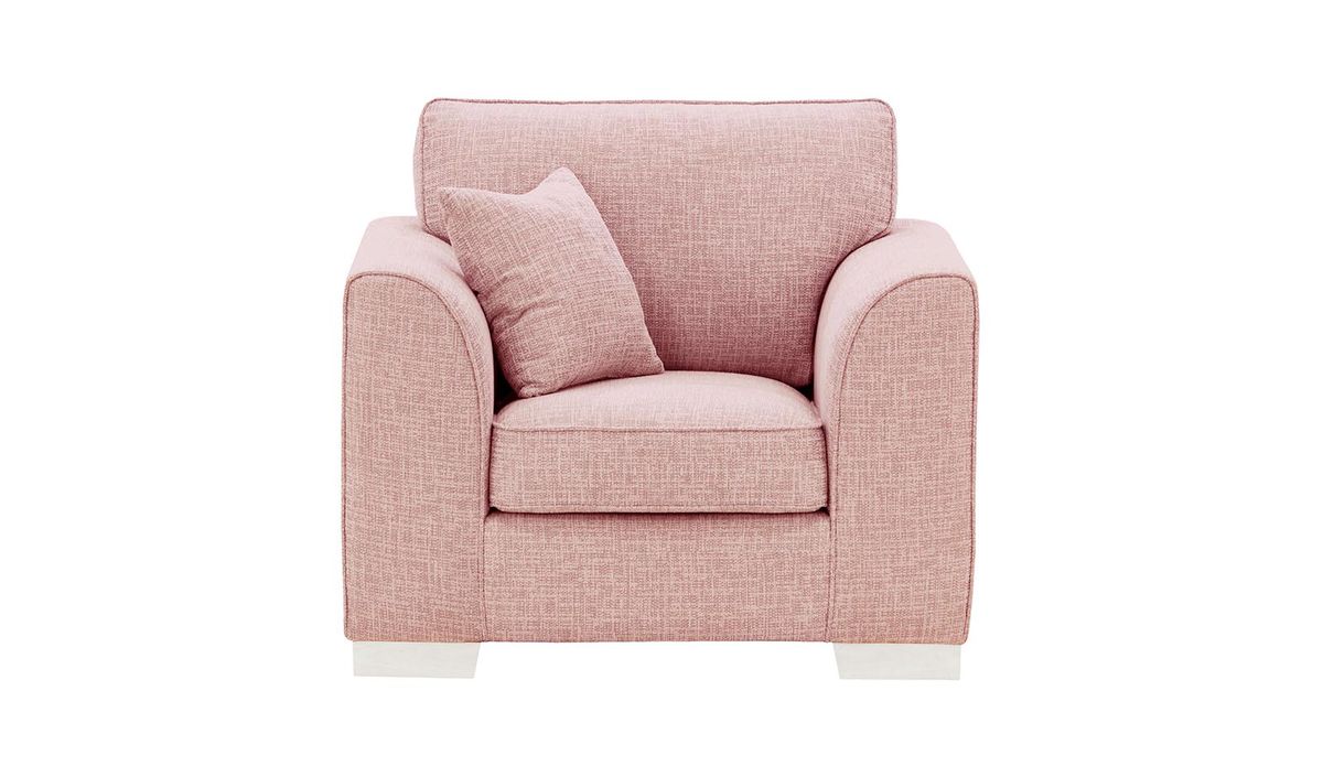 Fauteuil Avos, Vitolini 336-1036 - Rose, Couleur des pieds: Blanc