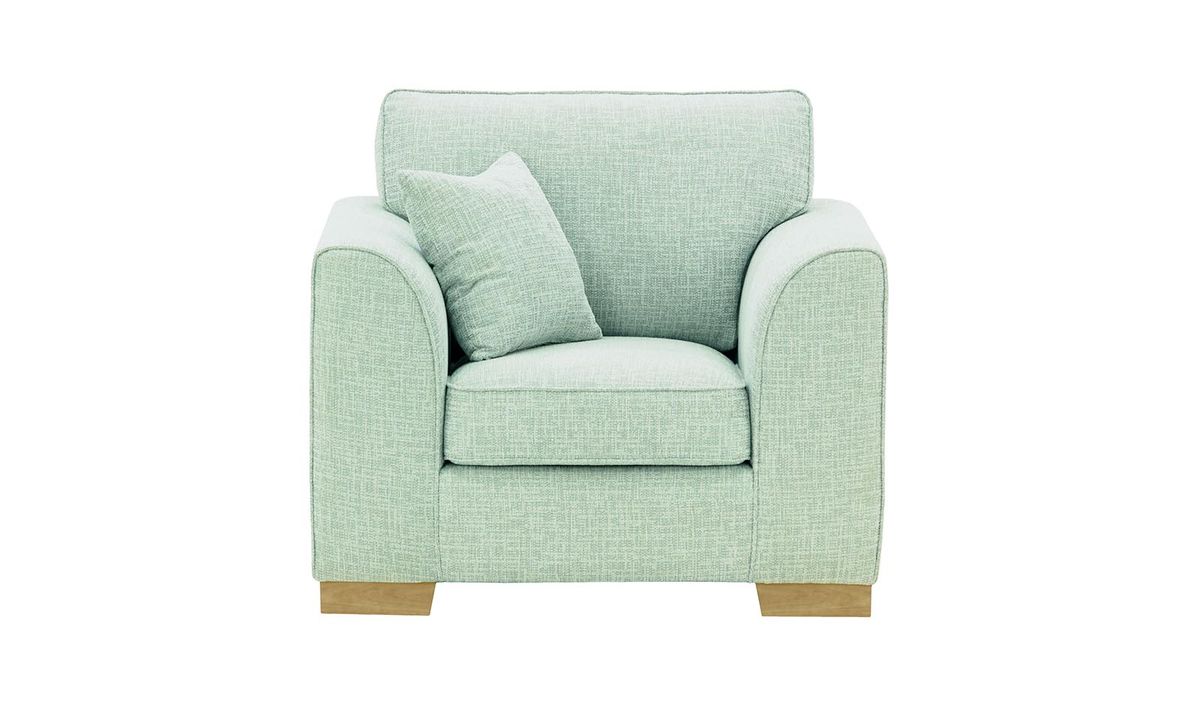 Fauteuil Avos, Vitolini 336-1037 - Mentholée, Couleur des pieds: Noir wax