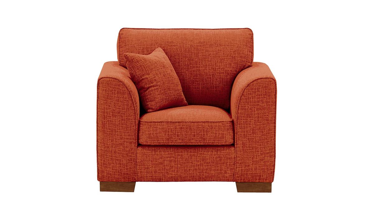 Fauteuil Avos, Vitolini 337-0706 - Terracota, Couleur des pieds: Chêne foncé