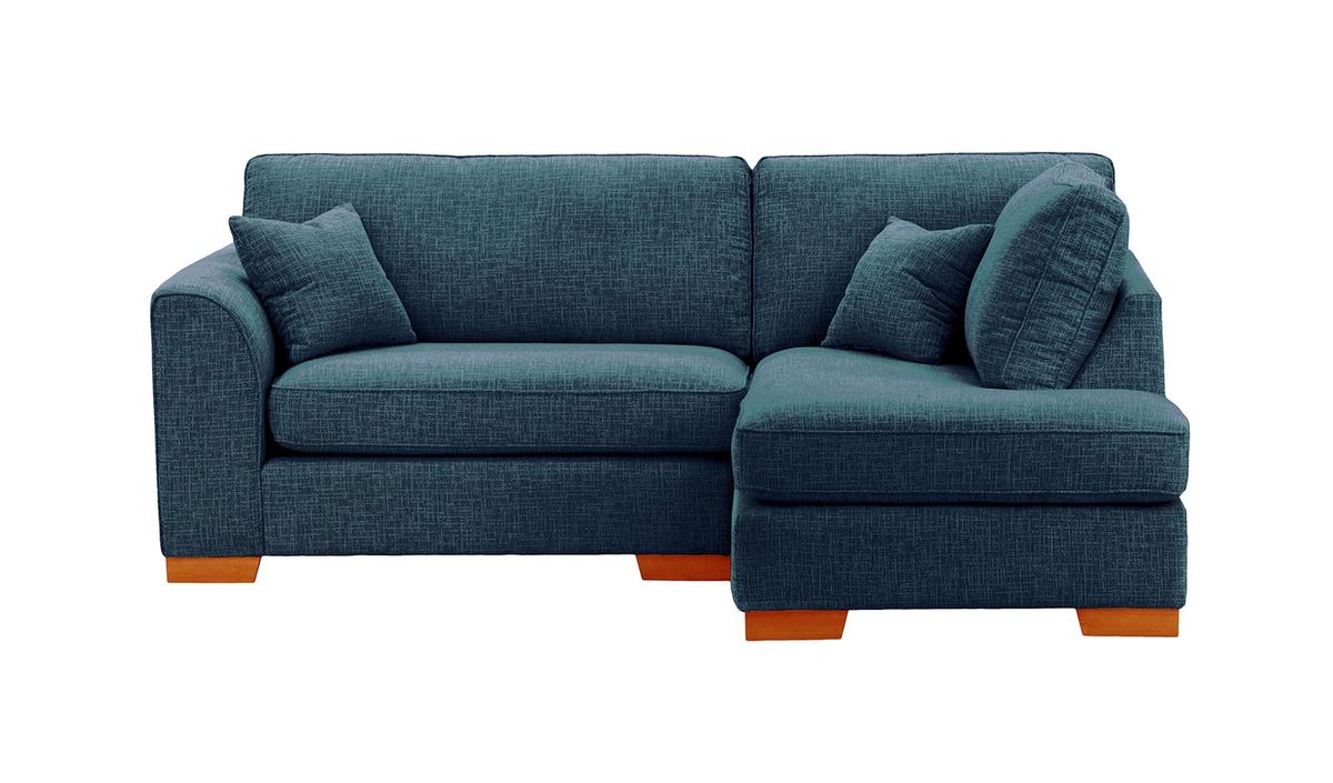 Canapé d’angle droit Avos, Vitolini 335-0722 - Bleu Marine, Couleur des pieds: aveo