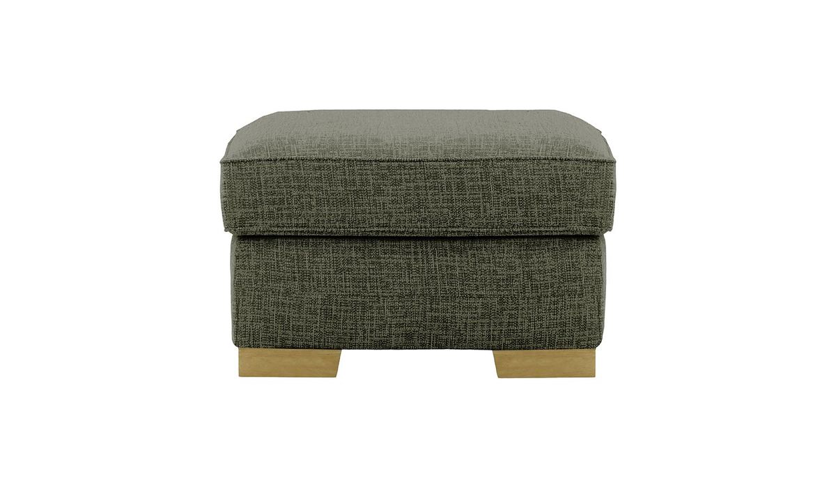 Pouf Avos, Vitolini 097-1714 - Gris, Couleur des pieds: Noir wax