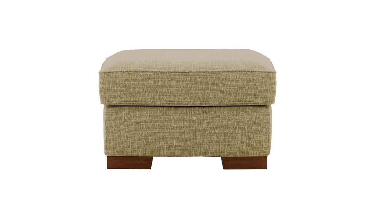 Pouf Avos, Vitolini 256-0624 - Marron Clair, Couleur des pieds: Chêne foncé