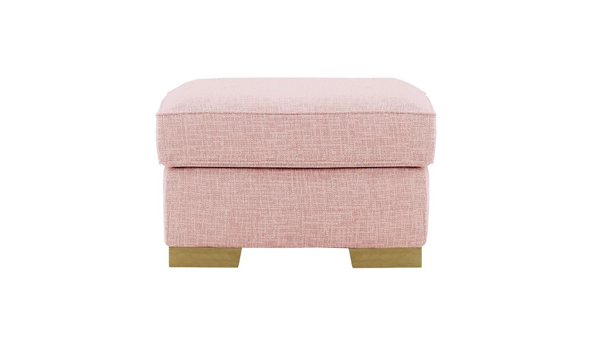 Pouf Avos, Vitolini 336-1036 - Rose, Couleur des pieds: Noir wax