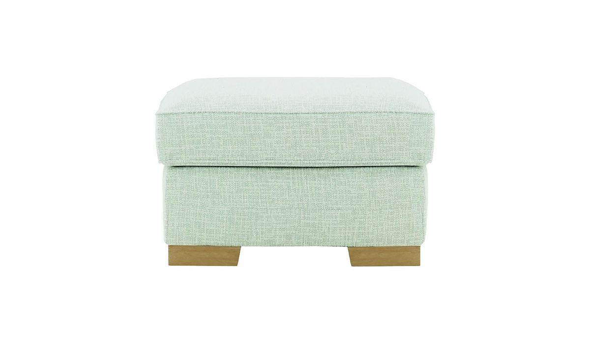 Pouf Avos, Vitolini 336-1037 - Mentholée, Couleur des pieds: Noir wax