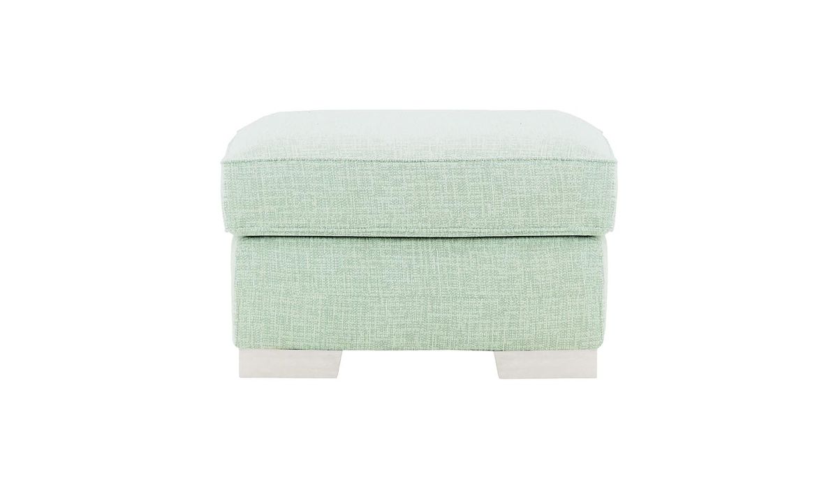 Pouf Avos, Vitolini 336-1037 - Mentholée, Couleur des pieds: Blanc