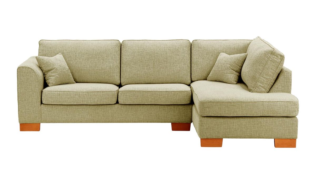 Grand canapé d'angle droit Avos, Vitolini 337-0708 - Vison, Couleur des pieds: aveo