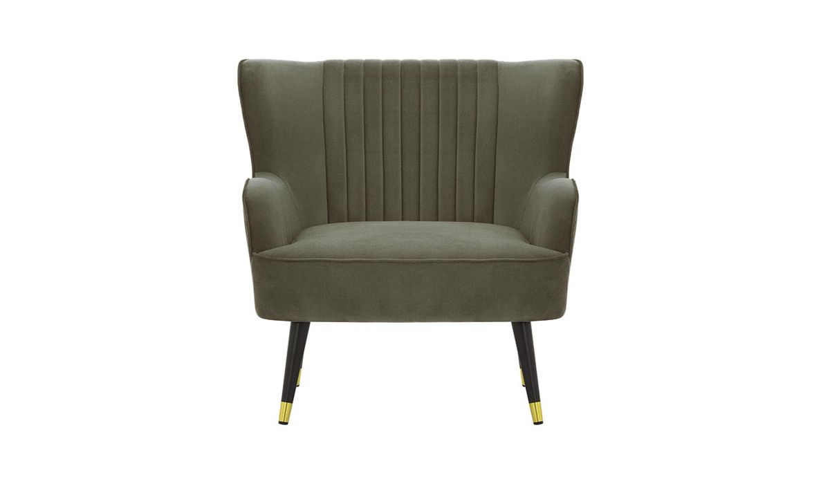 Fauteuil Giselle, gris éléphant - Velluto 17