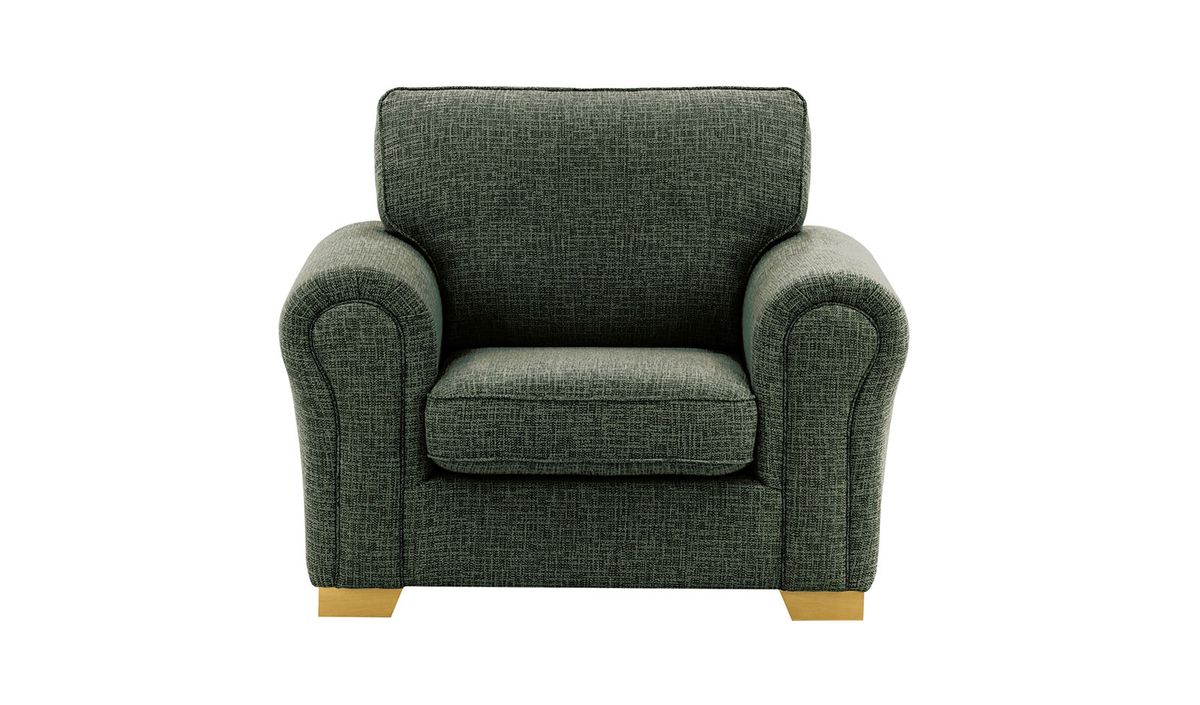 Fauteuil Bonna, Vitolini 097-1731 - Charbon, Couleur des pieds: Chêne clair